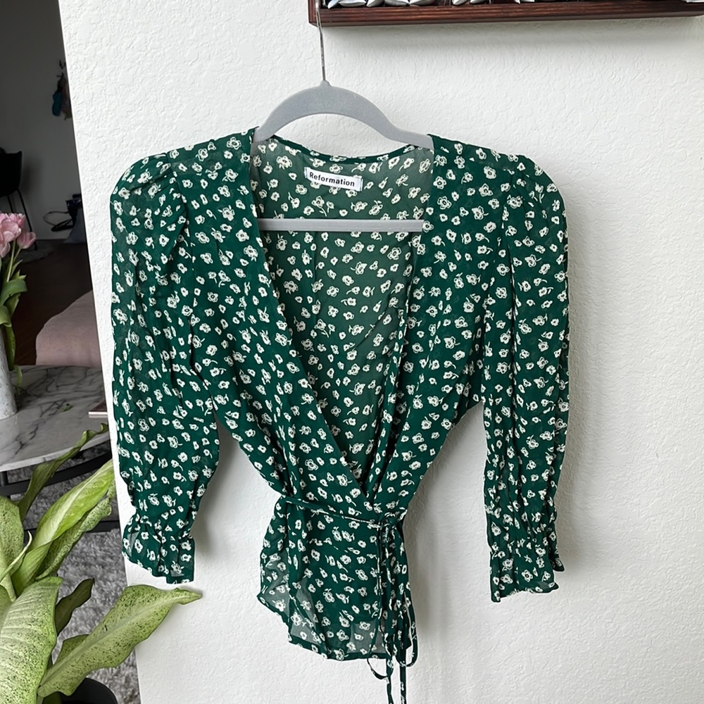 ‘Reformation’ wrap blouse